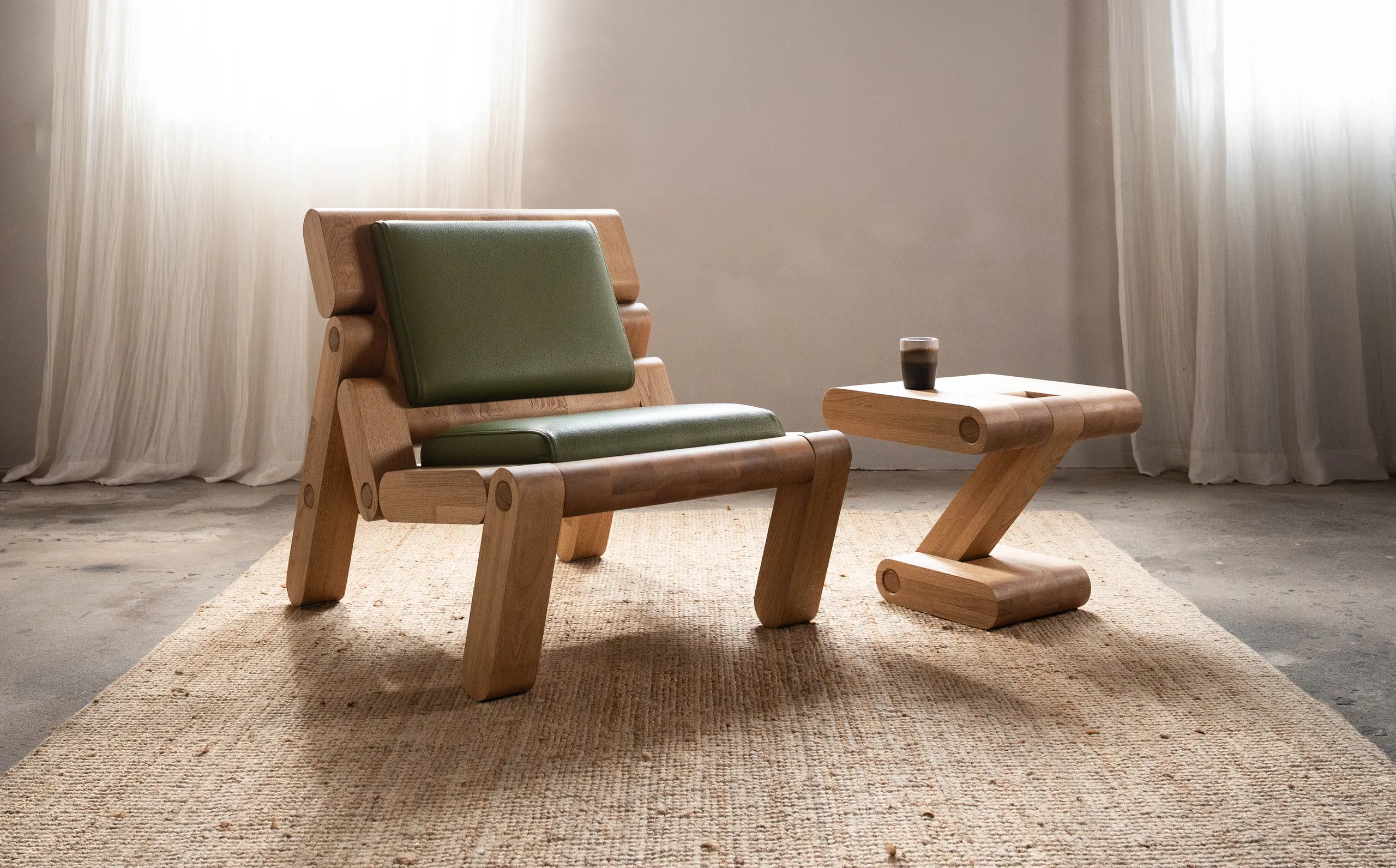 Techno Series — lounge chair and side table