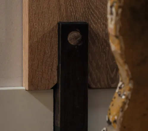 Wedged joinery detail